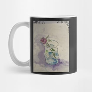 Rose in glass Mug